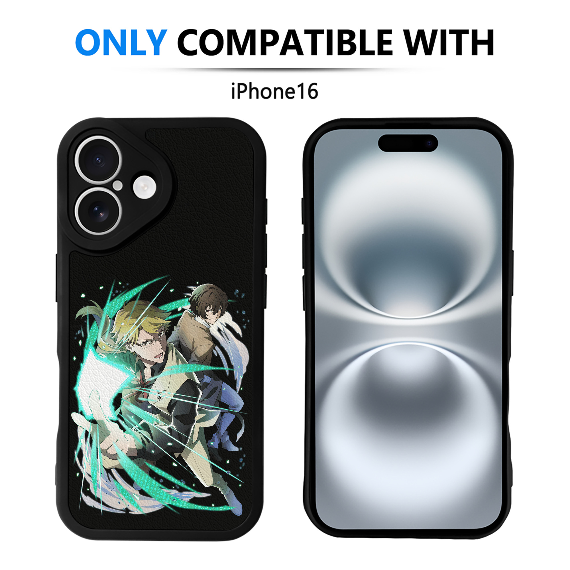 （画像用） 文豪ストレイドッグス Bungo Stray Dogs 【iPhone 16シリーズ対応】シリコンスマホケース（レザー調） 材質：シリコン